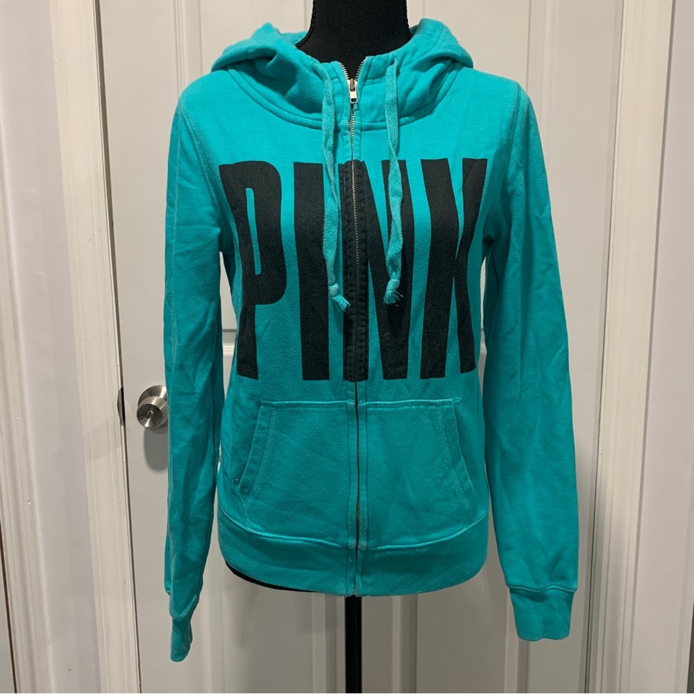 Victoria’s Secret PINK Teal Zip Up Hoodie